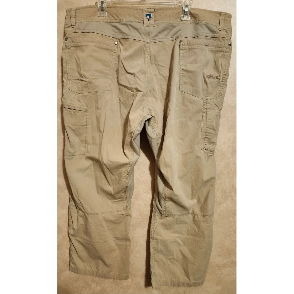 Kuhl Hiking Pants Mens 42x36 Khaki Tan Cotton Blend Utility Outdoor Work